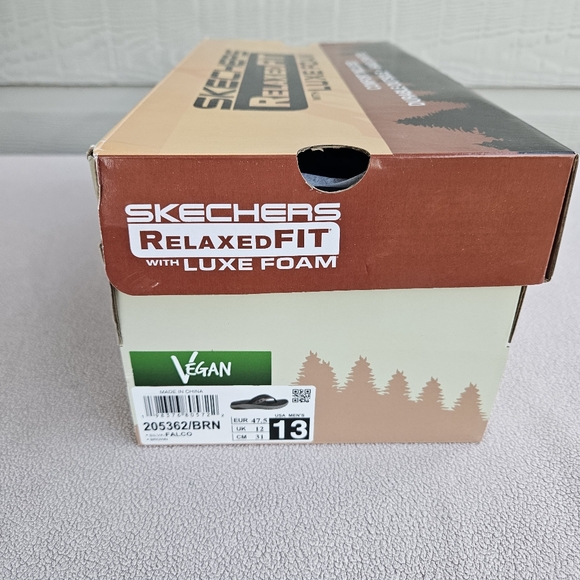 Skechers Silva Falco Thong Flip Flop Sandal Men 13 Brown Relaxed Fit Vegan - Picture 11 of 11